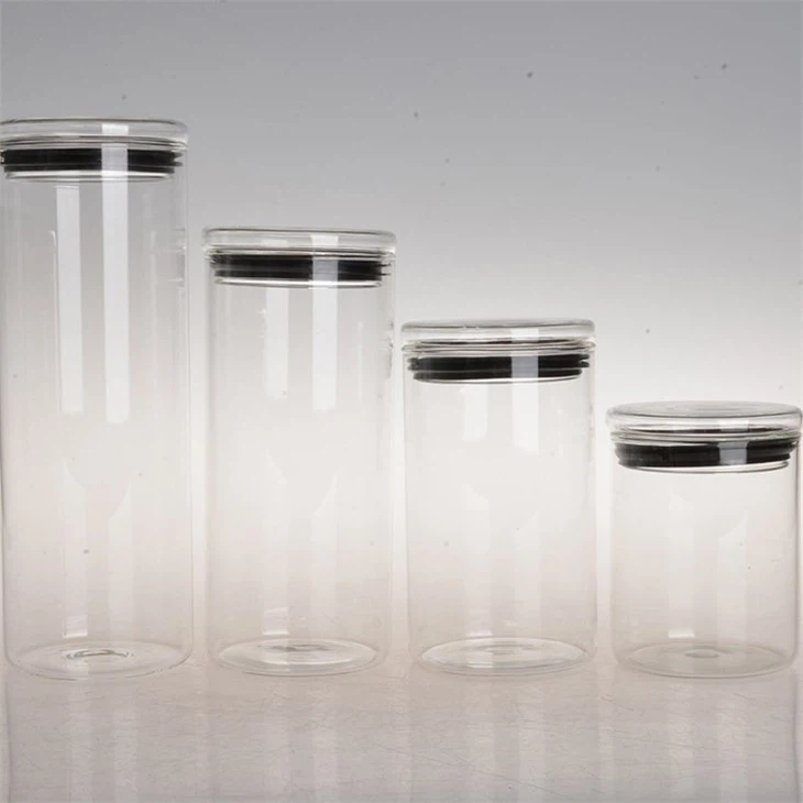 15 Fluid Ounce Clear Glass Canister With Lid