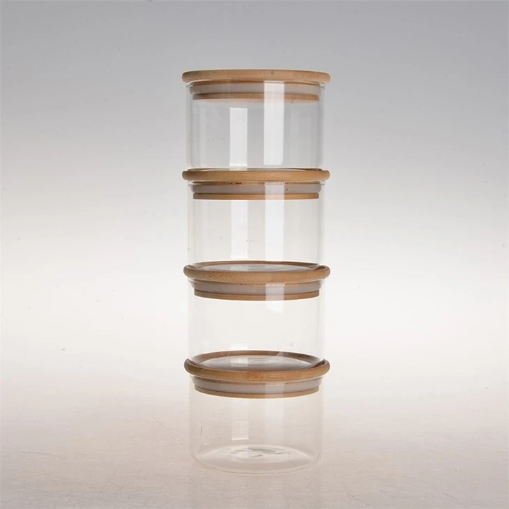 Set Of Glass Storage Containers Clear Glass Food Canister