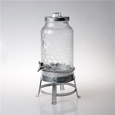 Стъклени диспенсери за вода и сок за напитки с щамповано лого