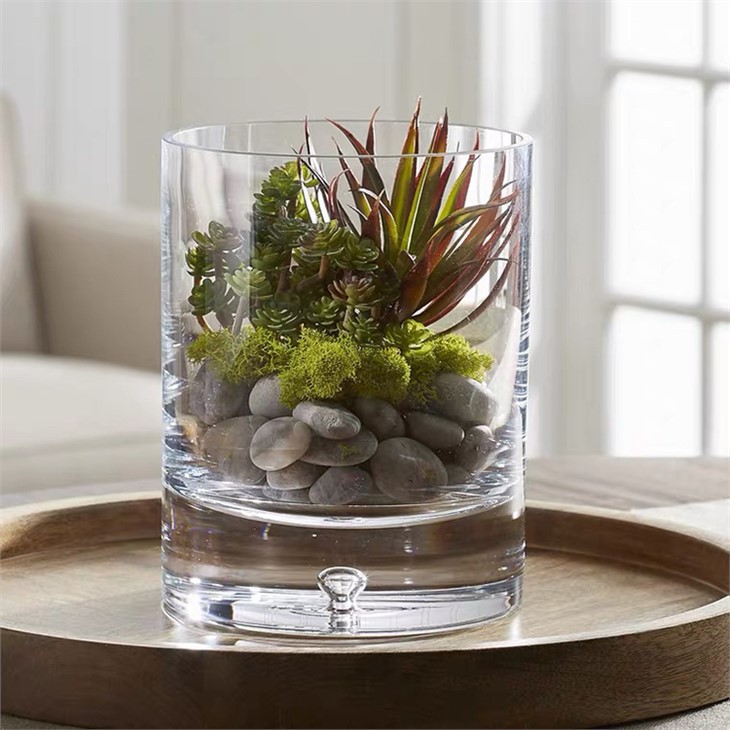 Clear Glass Cylinder Vases Candle Holder