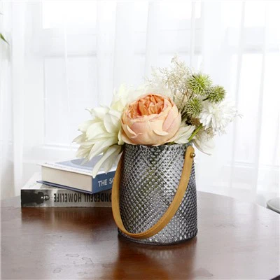 Стъклени цилиндрични вази Прозрачна ваза за цветя