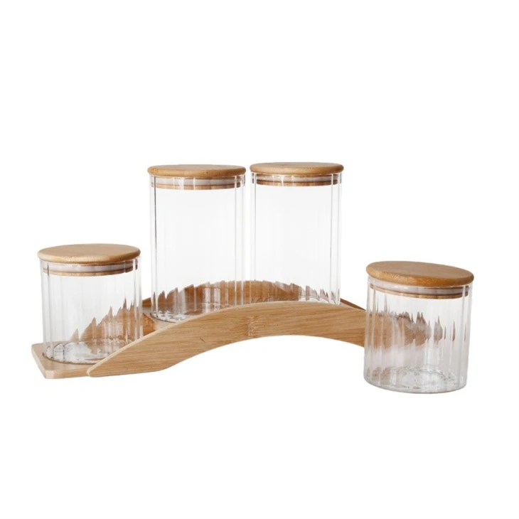 4Pcs Set Premium High Borosilicate Glass Storage Jars suppliers