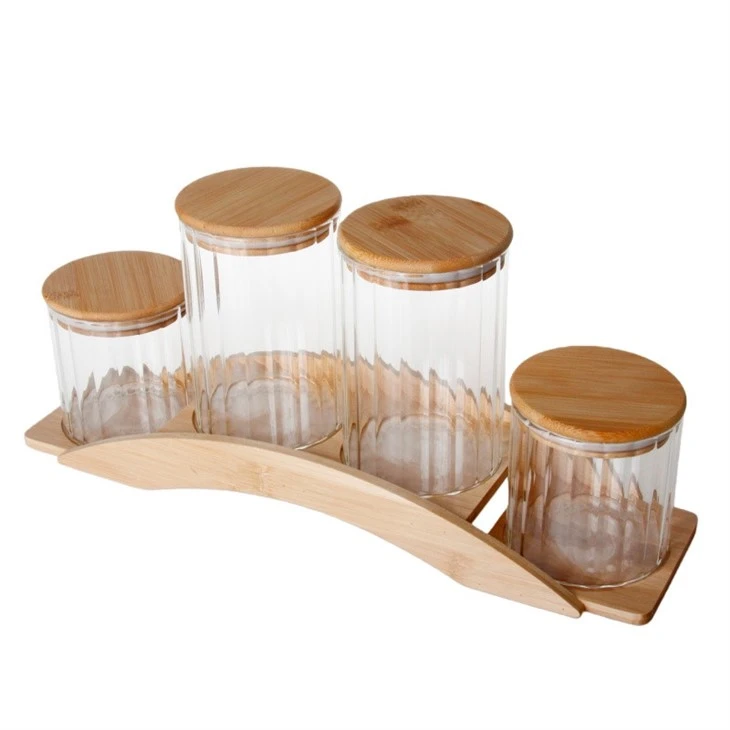 4Pcs Set Premium High Borosilicate Glass Storage Jars factory