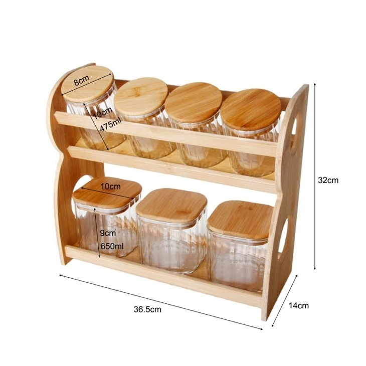 7 Piece Set Of High Borosilicate Glass Storage Jars suppliers
