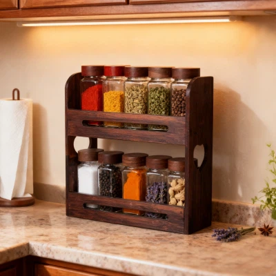 Комплект стъклени буркани за подправки от 10 части