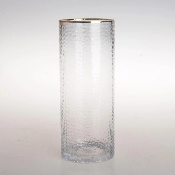 Висока права стъклена ваза